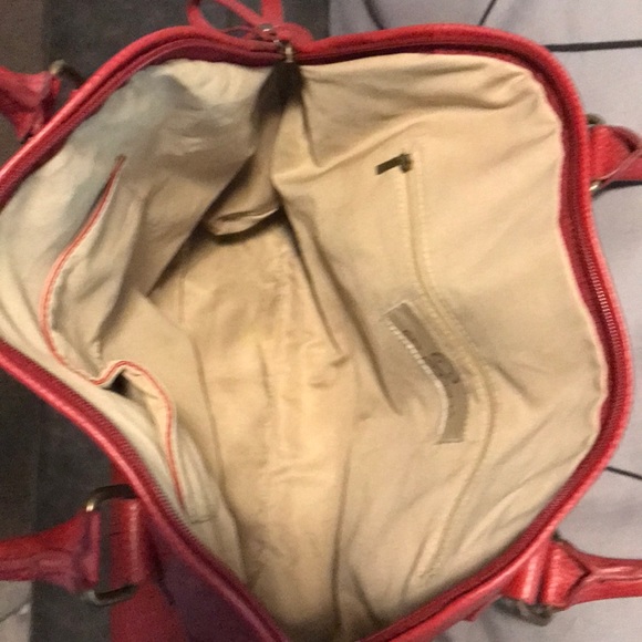 Big Buddha All Leather Dark Red XL Tote Bag - Picture 4 of 4